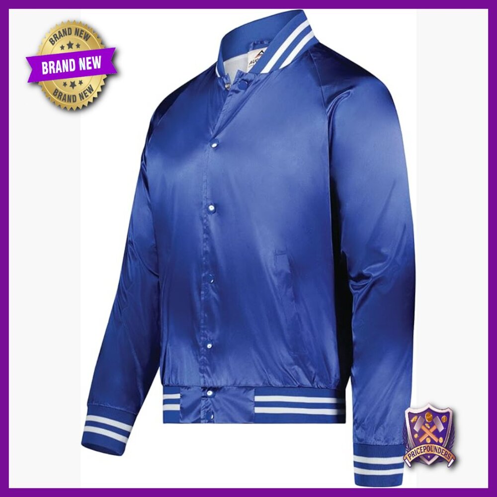 Satin Baseball Jacket, Snap Front, Water-Resistant, X-Small